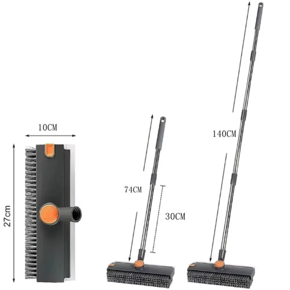 Wymiary: głowica 27 na 10 cm, kij od 74 do 140 cm